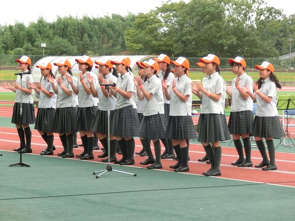 音楽部　全国中学生ラグビーフットボール大会開会式・表彰式　参加