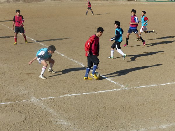 男子サッカー部　大会前練習・授業参観