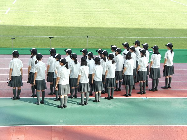 音楽部　全国中学生ラグビーフットボール大会開会式・閉会式　参加